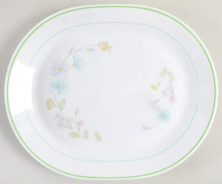 Pastel Bouquet (Corelle) 12" Oval Serving Platter by Corning Corelle-1