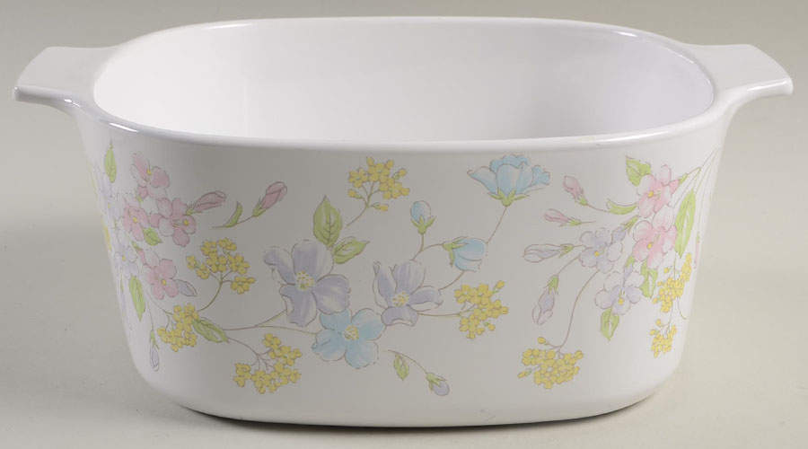 Pastel Bouquet (Corelle) 3 Quart Square Casserole No Lid by Corning Corelle-1