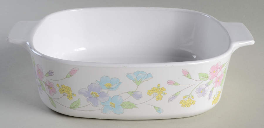 Pastel Bouquet (Corelle) 2 Quart Square Casserole No Lid by Corning Corelle-1