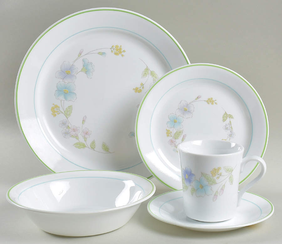 Pastel Bouquet (Corelle) 5 Piece Place Setting by Corning Corelle-1