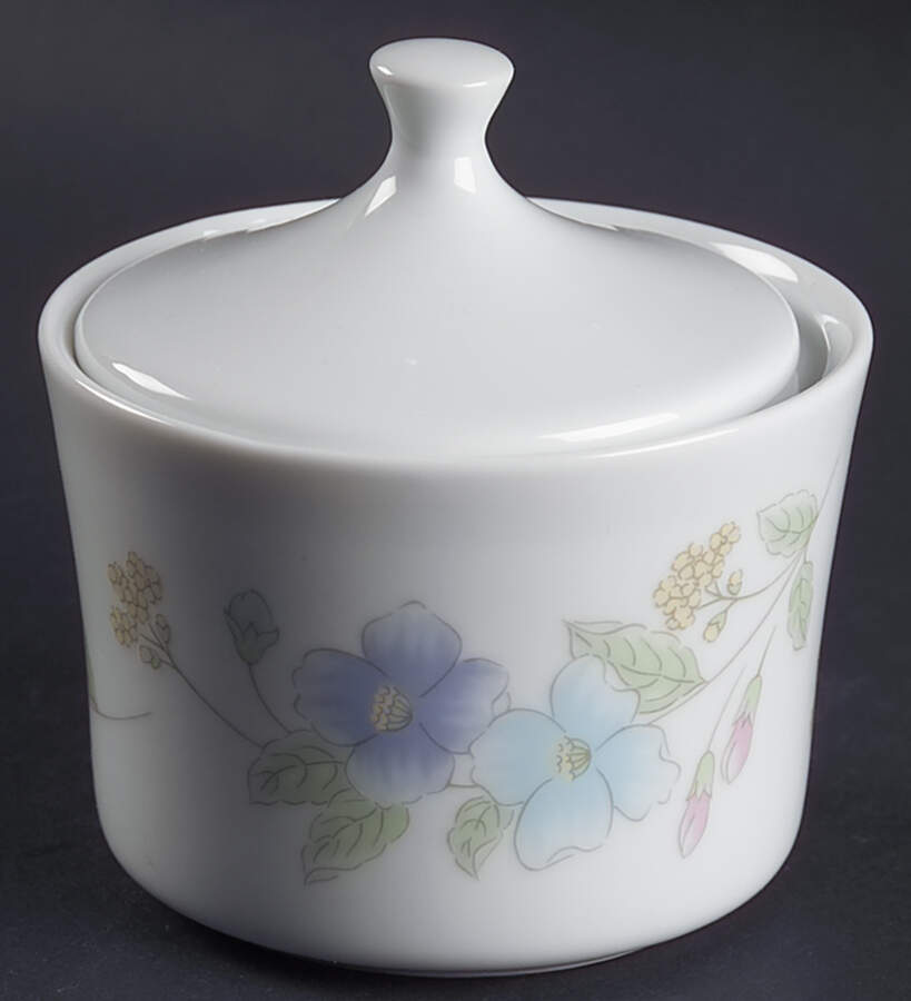 Pastel Bouquet (Corelle) Sugar Bowl & Lid by Corning Corelle-1
