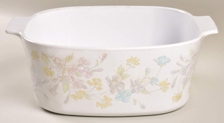 Pastel Bouquet (Corelle) 5 Quart Square Casserole No Lid by Corning Corelle-1
