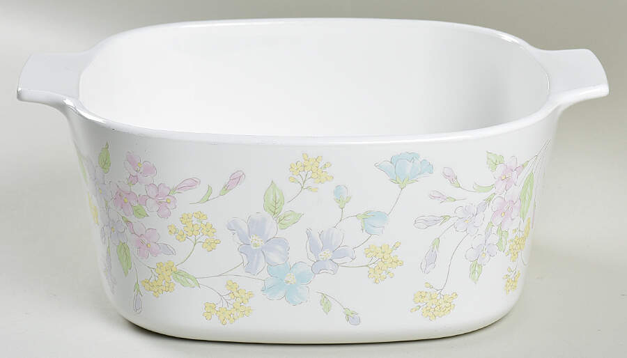 Pastel Bouquet (Corelle) 3 Quart Square Casserole No Lid by Corning Corelle-1