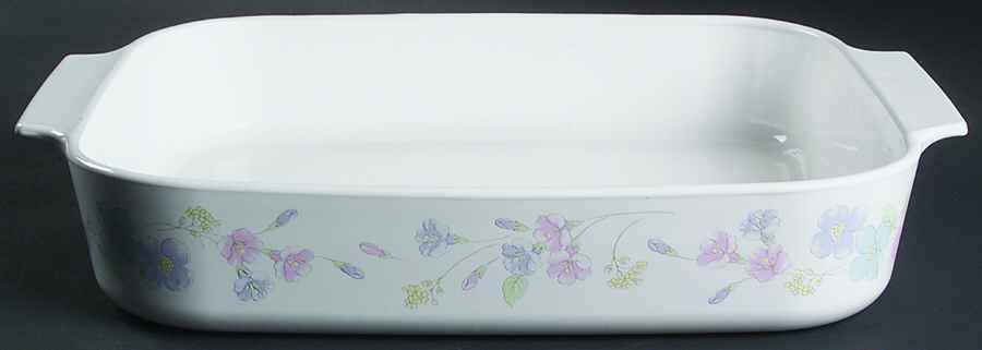 Pastel Bouquet (Corelle) Rectangular Roaster by Corning Corelle-1
