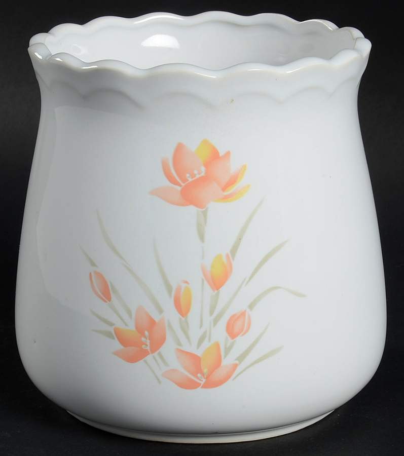 Peach Floral (Corelle) Utensil Holder by Corning Corelle-1