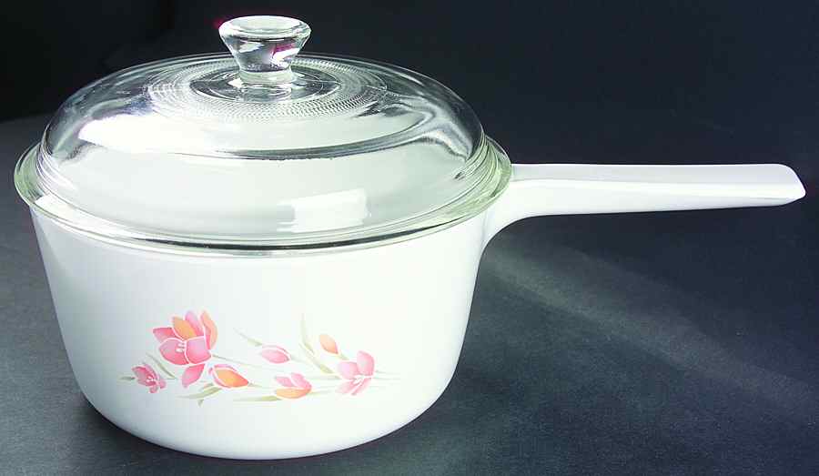 Peach Floral (Corelle) 1.5 Quart Covered Saucepan by Corning Corelle-1