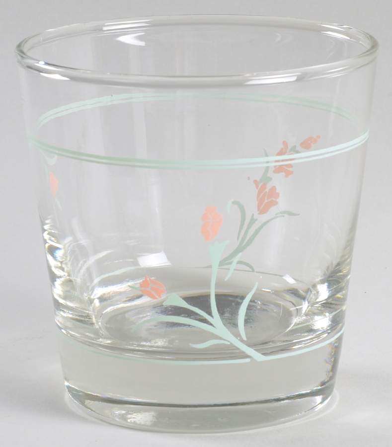 Peach Garland (Corelle) Glassware Old Fashioned by Corning Corelle-1