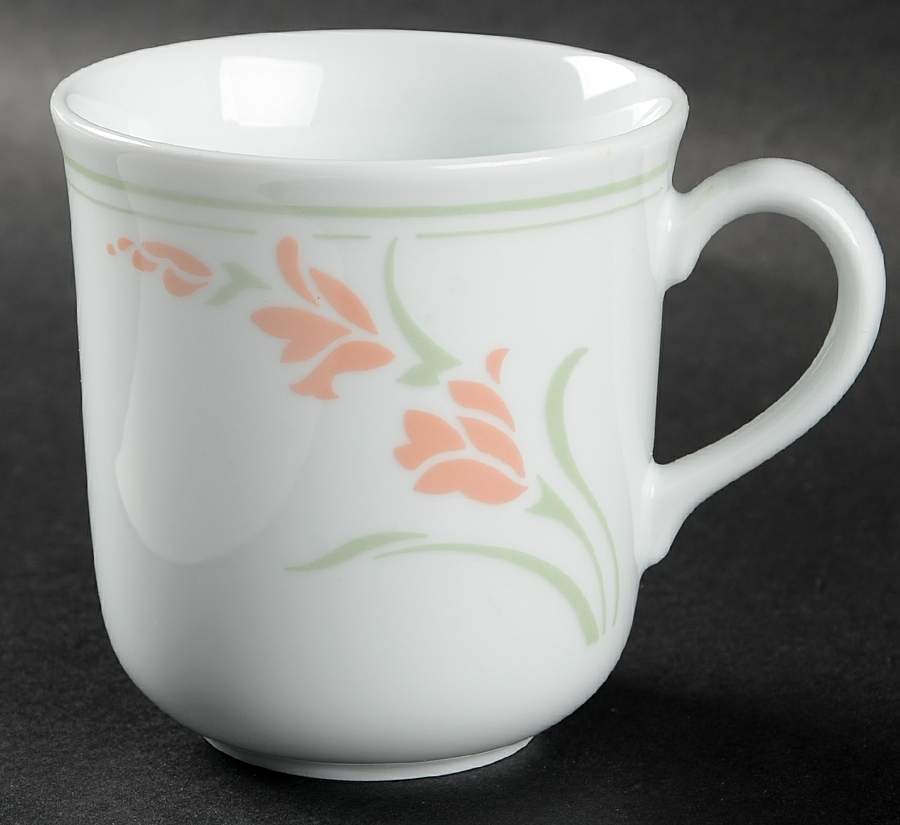 Peach Garland (Corelle) Flat Cup by Corning Corelle-1
