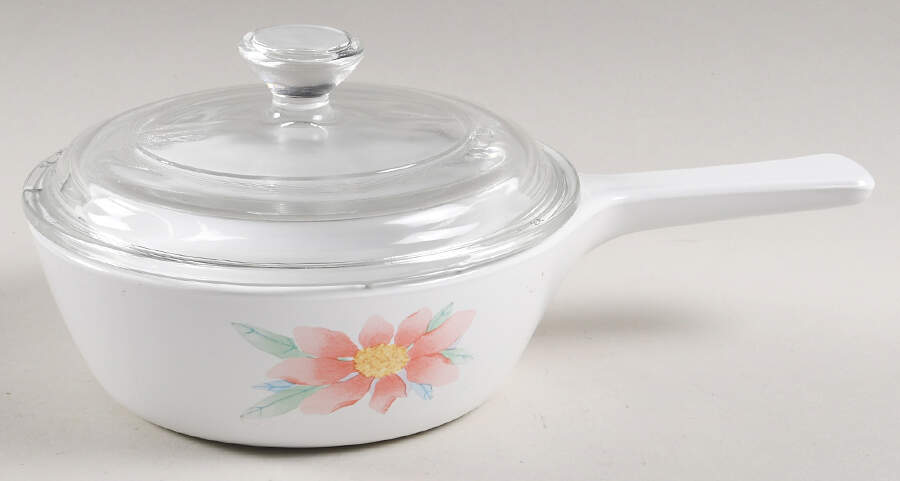Peony 1 Pint Menuette Pan with Lid by Corning Corelle-1