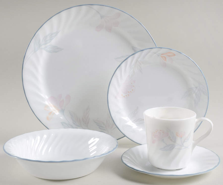 Pink Trio (Corelle) 40 Piece Estate Set by Corning Corelle-1