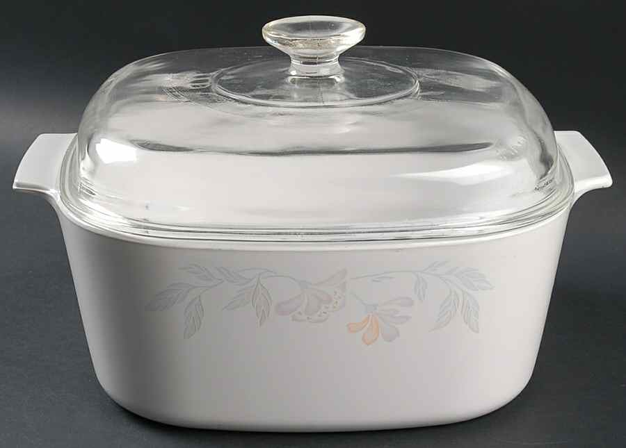 Pink Trio (Corelle) 5 Quart Square Casserole with Glass Lid by Corning Corelle-1