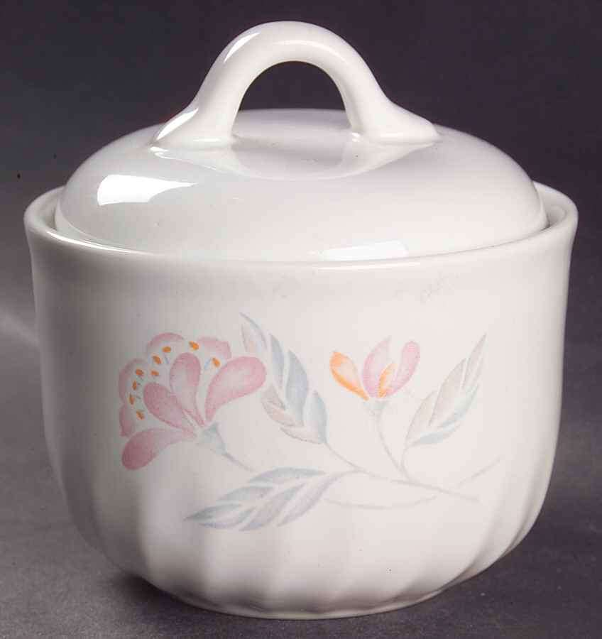 Pink Trio (Corelle) Sugar Bowl & Lid by Corning Corelle-1