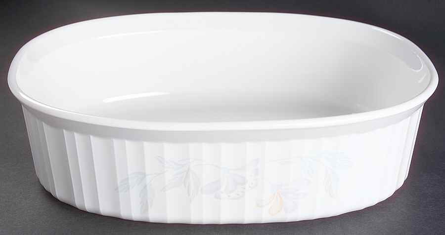 Pink Trio (Corelle) 2.5 Quart Oval Covered Casserole No Lid by Corning Corelle-1