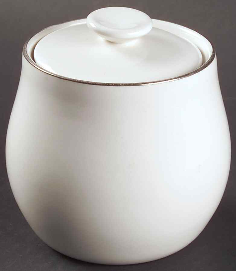 Platinum Edge (Centure, Coupe) Sugar Bowl & Lid by Corning Corelle-1