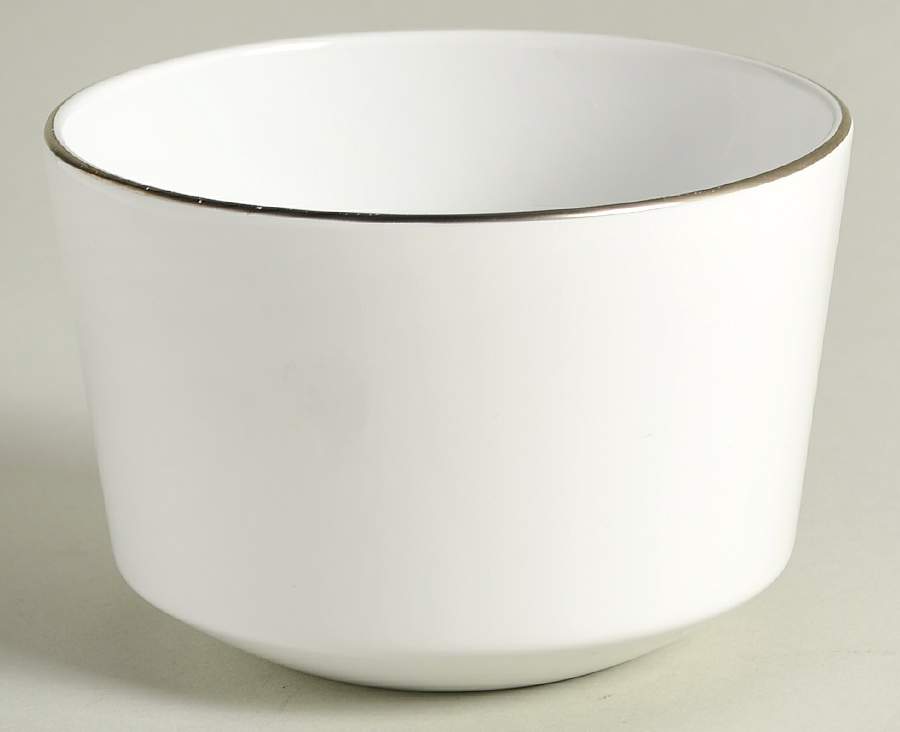 Platinum Edge (Centure, Rim) Open Sugar Bowl by Corning Corelle-1