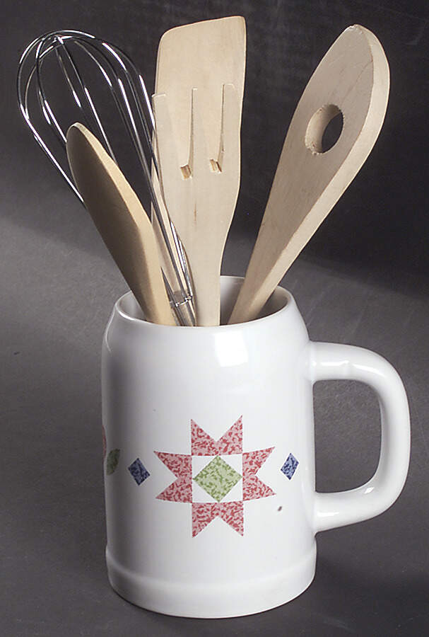 Quilt (Corelle) Utensil Set (Holder & Utensils) by Corning Corelle-1