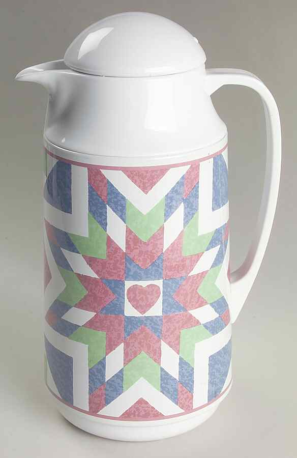 Quilt (Corelle) Plastic Thermos/Carafe & Lid by Corning Corelle-1