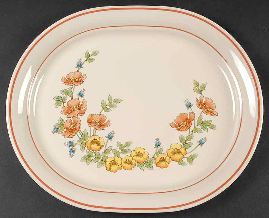 Royal Garden 12" Oval Serving Platter by Corning Corelle-1