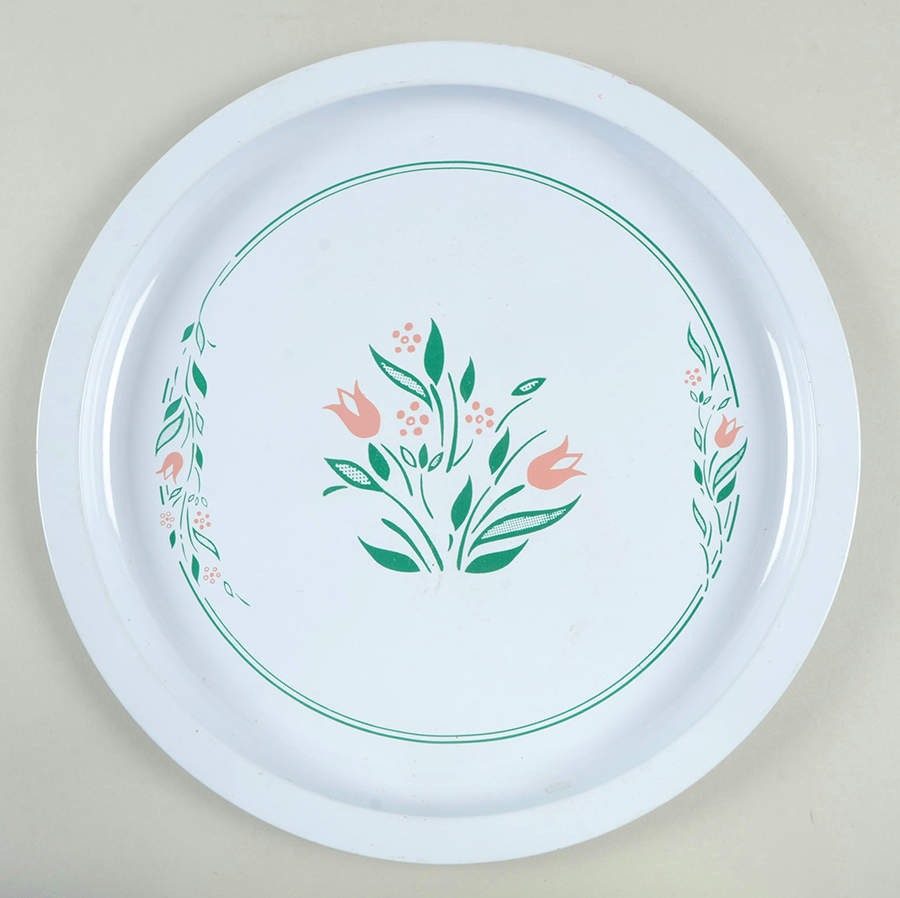 Rosemarie (Corelle) 13" Metal Round Tray by Corning Corelle-1