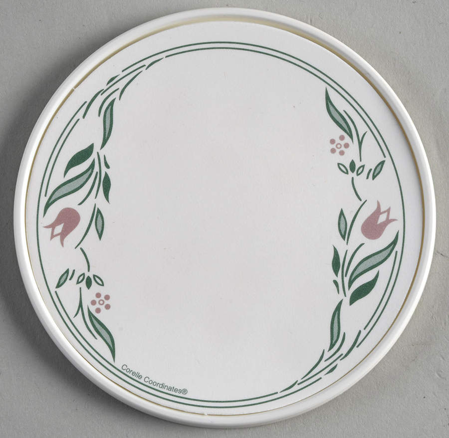 Rosemarie (Corelle) Round Coaster with Plastic Back by Corning Corelle-1