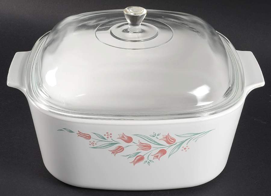 Rosemarie (Corelle) 5 Quart Square Casserole with Lid by Corning Corelle-1