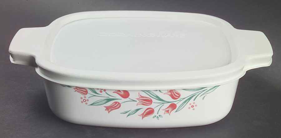 Rosemarie (Corelle) 1 Quart Square Casserole with Lid by Corning Corelle-1