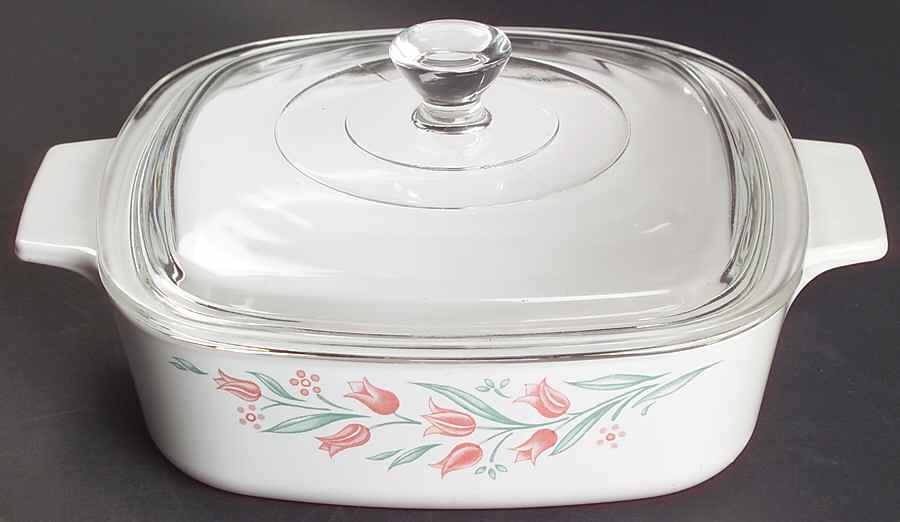 Rosemarie (Corelle) 1 Quart Square Casserole with Lid by Corning Corelle-1