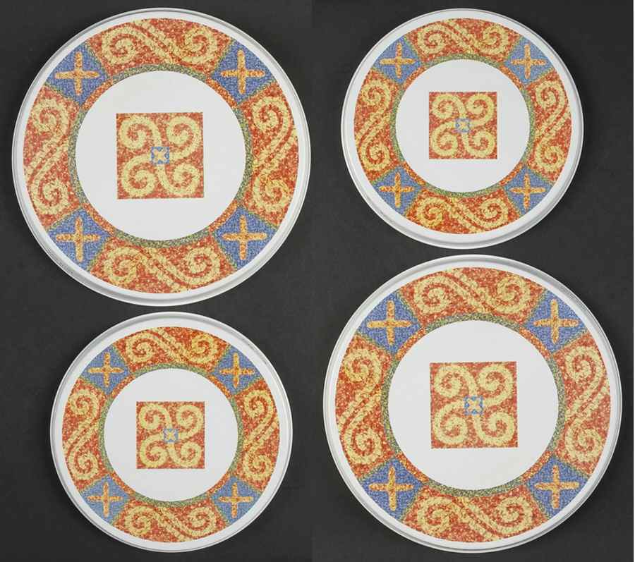 Sand Art (Corelle) (Set/4) Tin Stove Covers-2 8" & 2 10" Round Covers by Corning Corelle-1