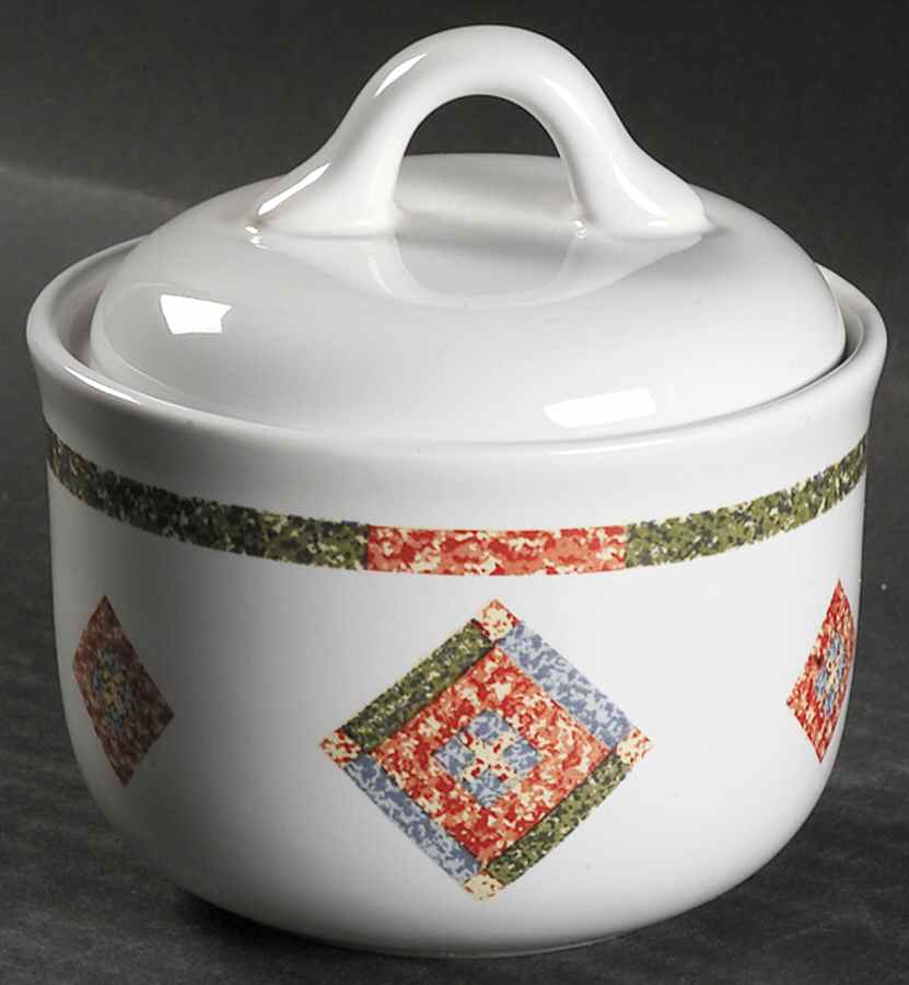 Sand Art (Corelle) Sugar Bowl & Lid by Corning Corelle-1