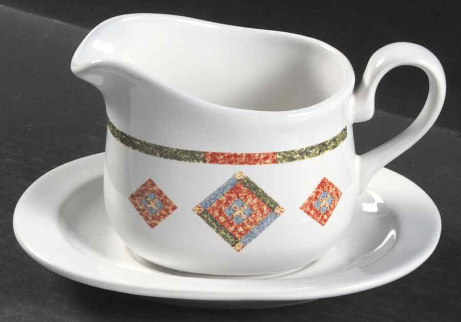 Sand Art (Corelle) Gravy Boat & Underplate by Corning Corelle-1