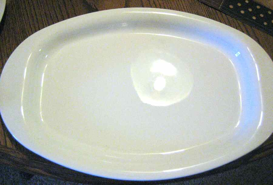 Sculptured Rim (No Trim, Centura) 14" Oval Serving Platter by Corning Corelle-1