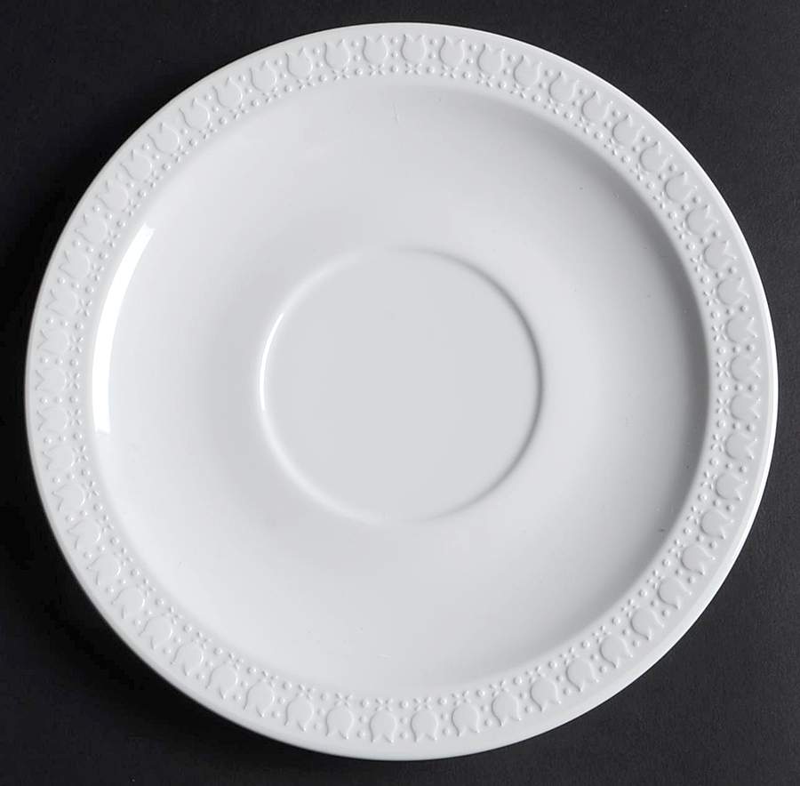 Sculptured Rim (No Trim, Centura) Underplate for Gravy Boat by Corning Corelle-1