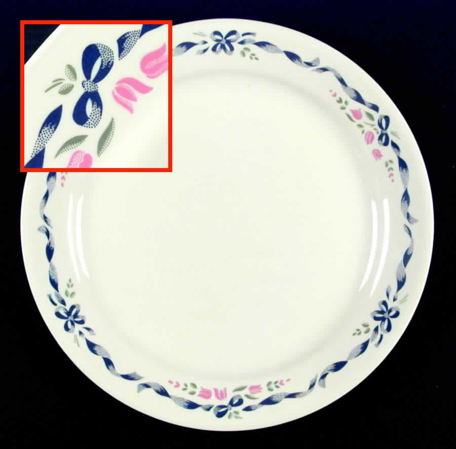 Sentimental Ribbons (Corelle) Dinner Plate by Corning Corelle-1