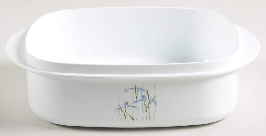 Shadow Iris (Corelle) 28 Oz Square Plastic Microwave Bowl No Vent Lid by Corning Corelle-1