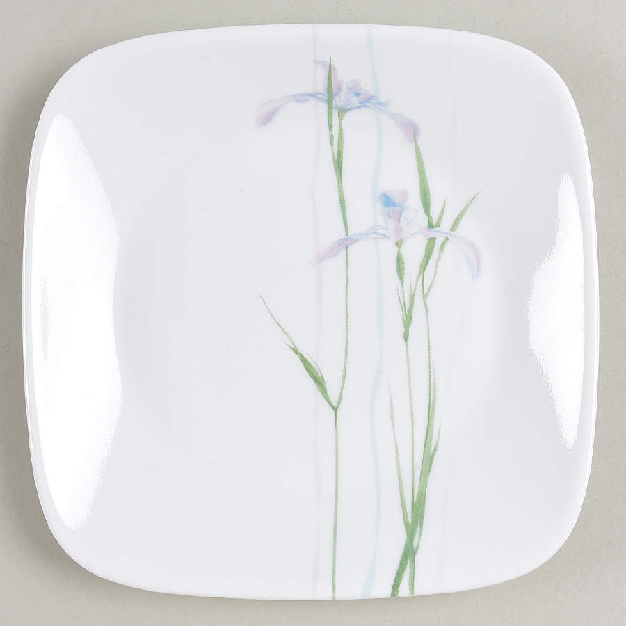 Shadow Iris (Corelle) Square Bread & Butter Plate by Corning Corelle-1