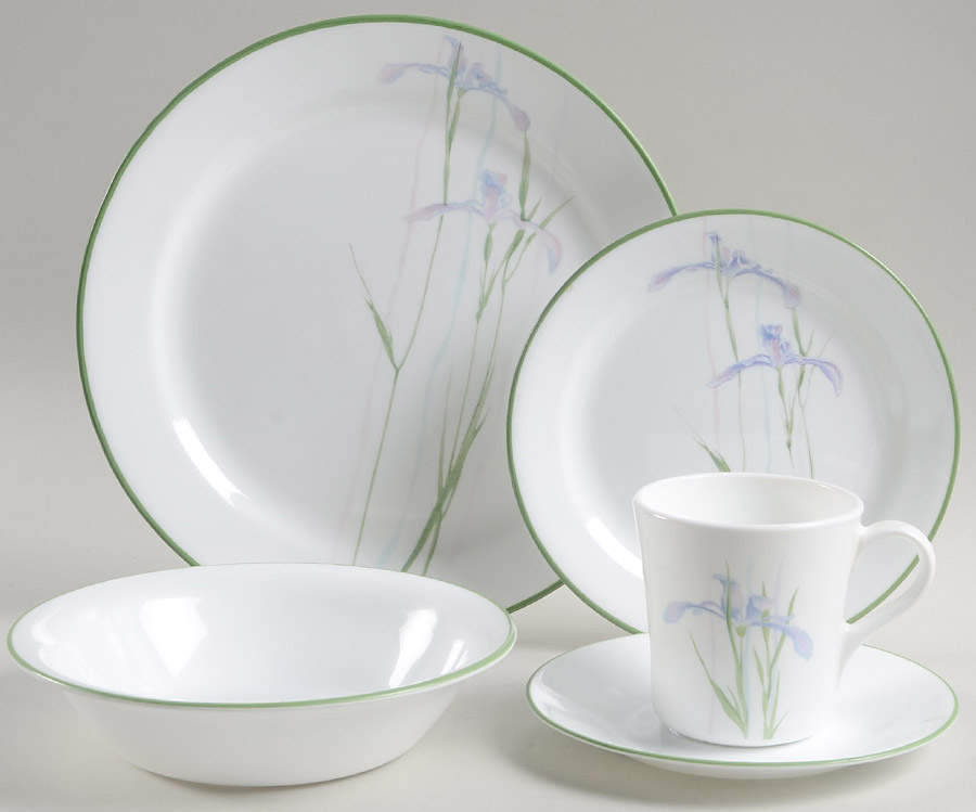 Shadow Iris (Corelle) 40  Piece Estate Set by Corning Corelle-1