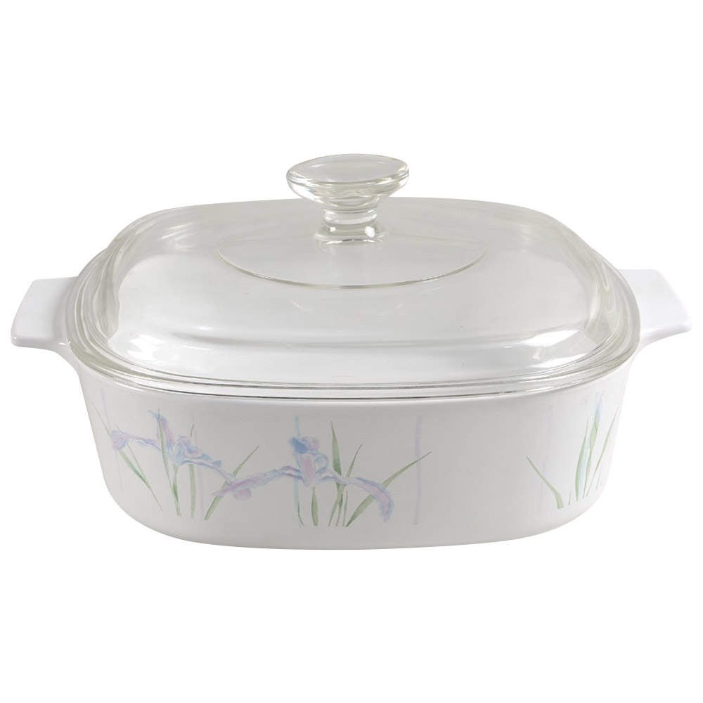 Shadow Iris (Corelle) 2 Quart Square Casserole with Lid by Corning Corelle-1