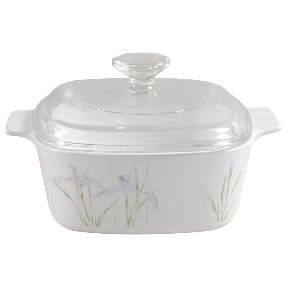 Shadow Iris (Corelle) 1.5 Quart Square Casserole with Lid by Corning Corelle-1
