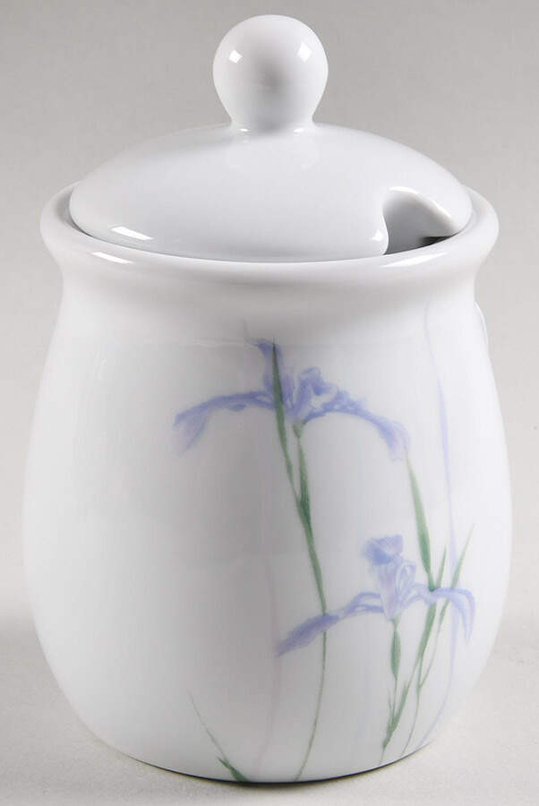 Shadow Iris (Corelle) Sugar Bowl & Lid by Corning Corelle-1