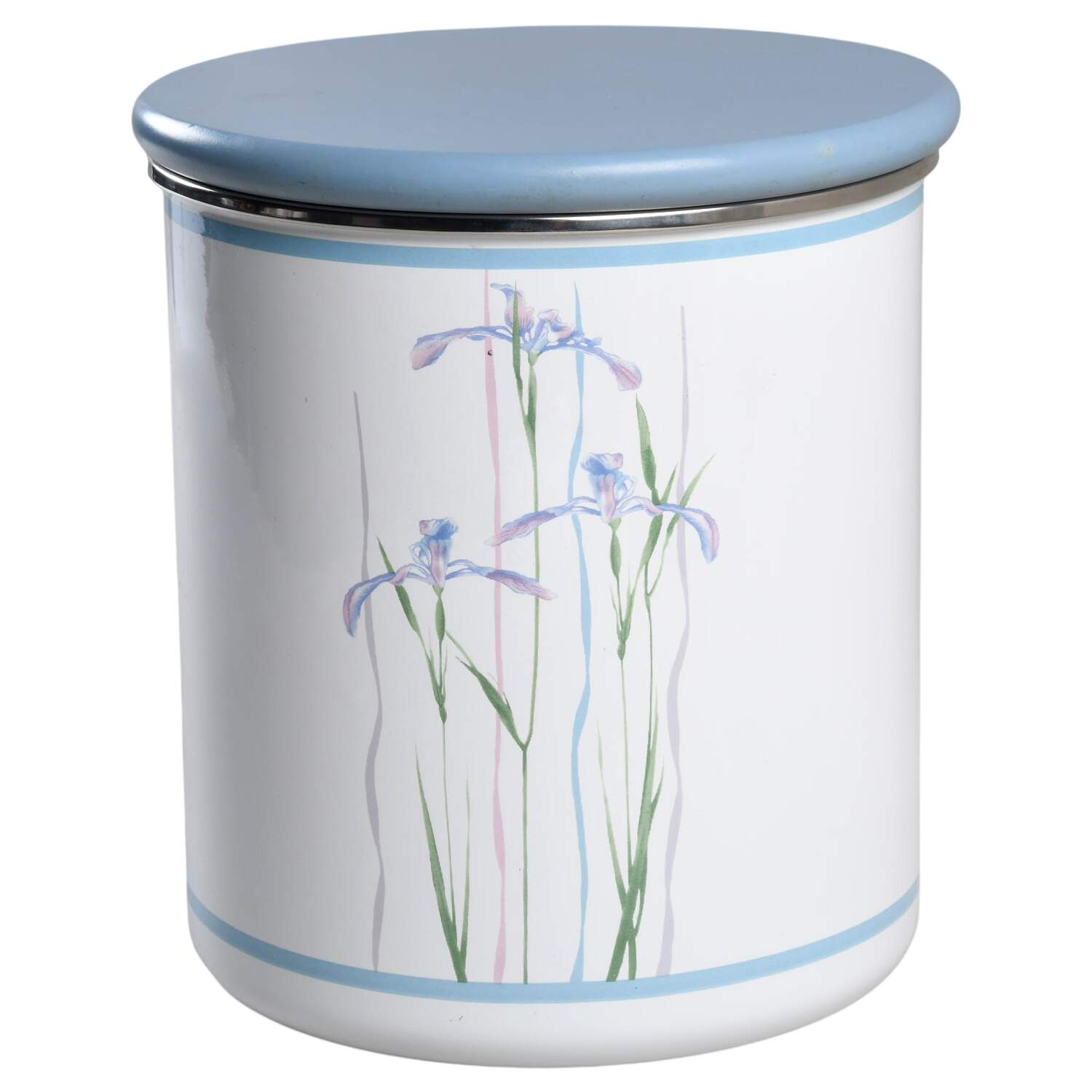 Shadow Iris (Corelle) Large Metal Canister & Wood Lid by Corning Corelle-1