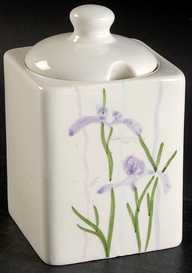 Shadow Iris (Corelle) Sugar Bowl & Lid by Corning Corelle-1