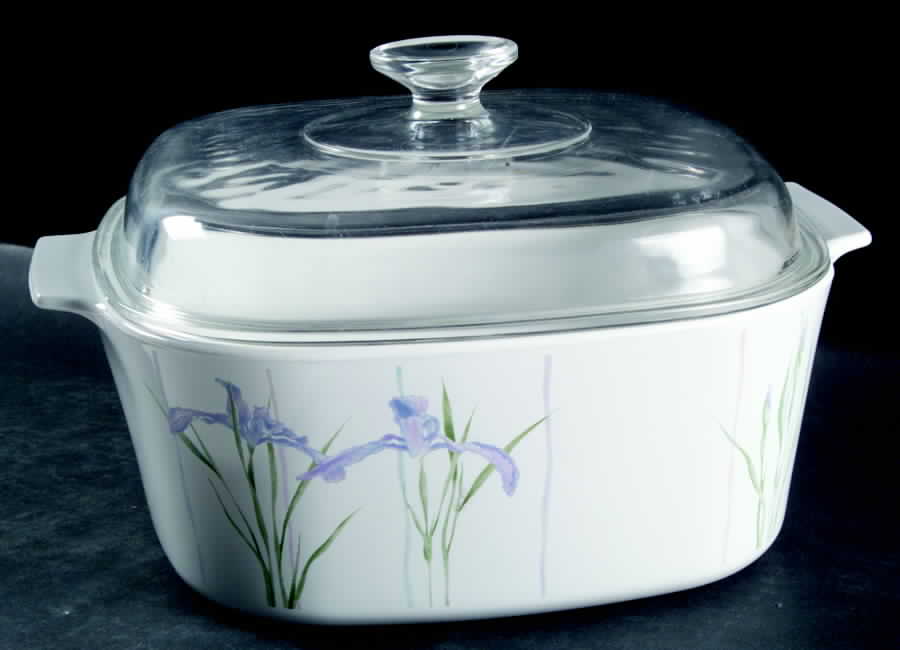 Shadow Iris (Corelle) 5 Quart Square Casserole with Glass Lid by Corning Corelle-1