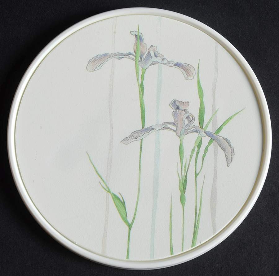 Shadow Iris (Corelle) Round Coaster with Plastic Back by Corning Corelle-1