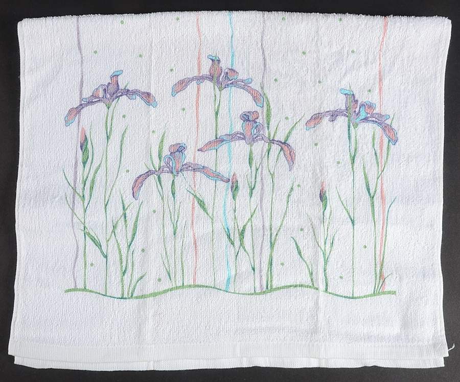 Shadow Iris (Corelle) Cloth Kitchen Towel by Corning Corelle-1