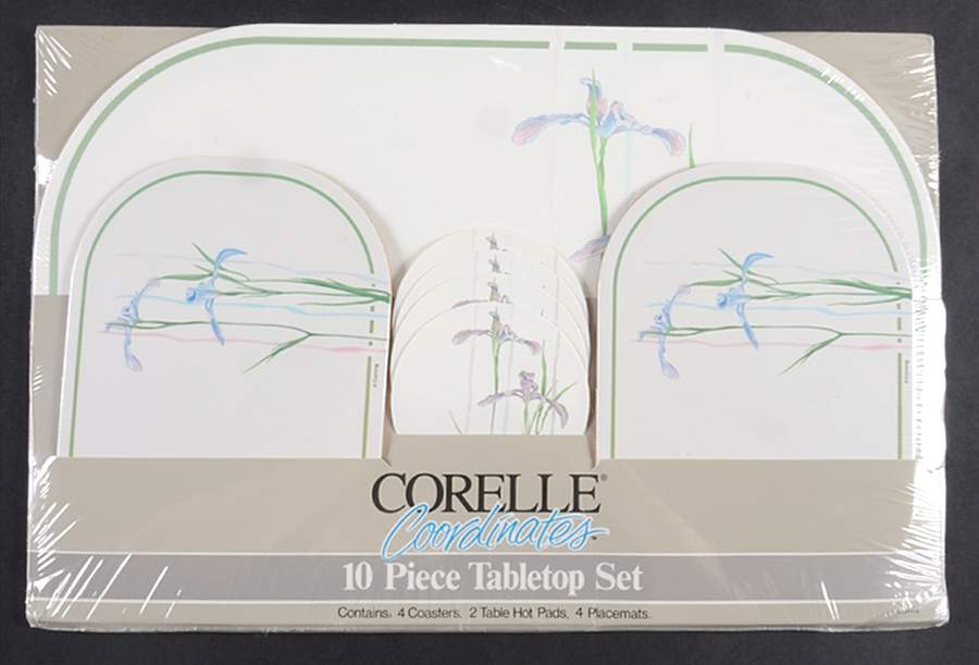 Shadow Iris (Corelle) Tabletop Set-10pc(4coasters,2 Hot Pads,4placemats) by Corning Corelle-1