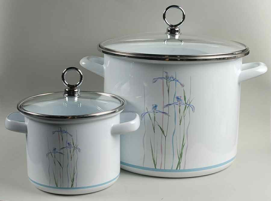 Shadow Iris (Corelle) (4 Piece) Metal Stockpot Set (1.5qt & 8qt) by Corning Corelle-1