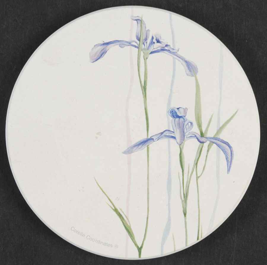 Shadow Iris (Corelle) Round (Thirsty) Stone Coaster by Corning Corelle-1