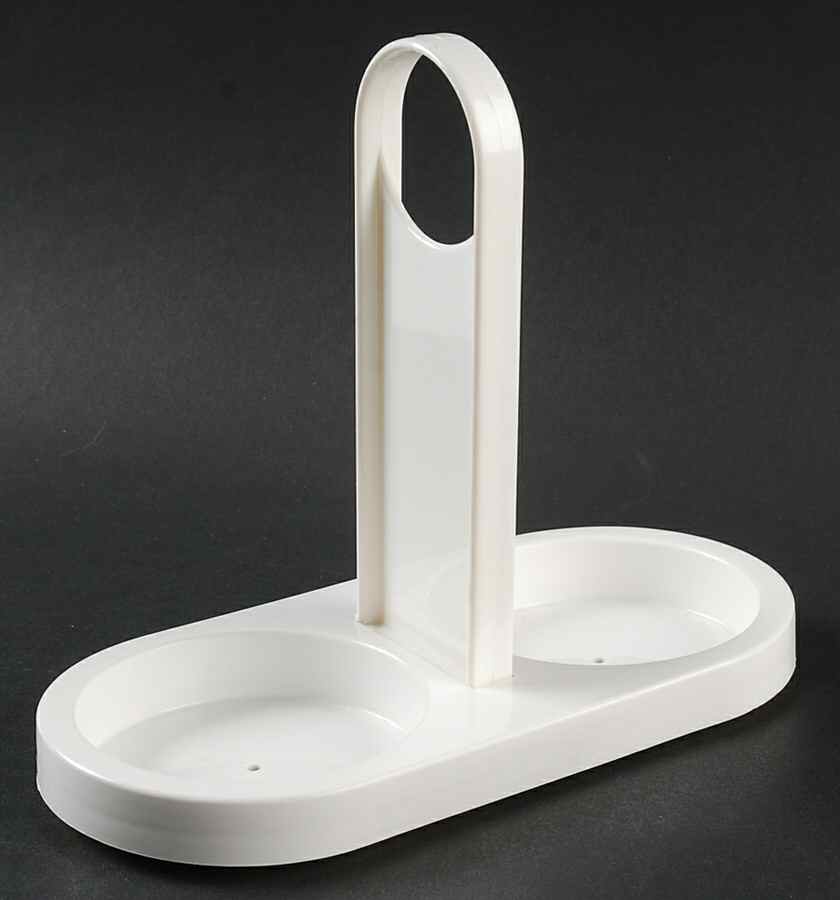 Shadow Iris (Corelle) Tray for Glass Creamer & Sugar w/Plastic Lids by Corning Corelle-1