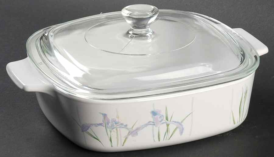 Shadow Iris (Corelle) 1 Qt Square Casserole w/Glass or Plastic Lid by Corning Corelle-1