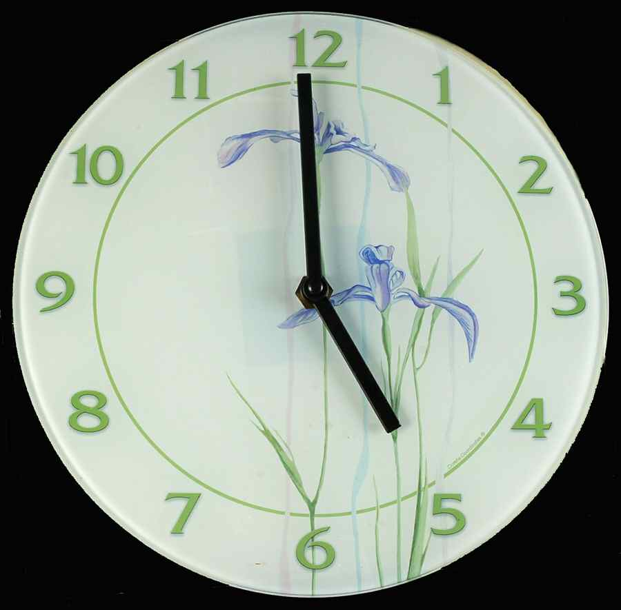 Shadow Iris (Corelle) Tempered Glass Wall Clock by Corning Corelle-1